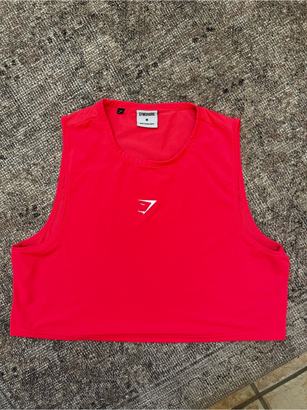 Gymshark Bright Pink Cropped Jersey Athletic Tank M